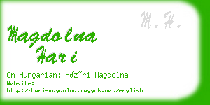 magdolna hari business card